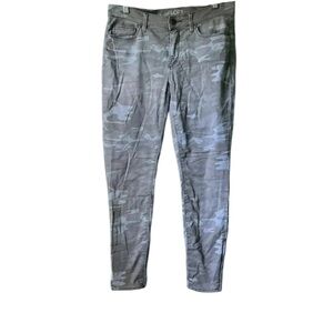 LOFT Camo Skinny Ankle Pants‎ Women 6 Sage Green
